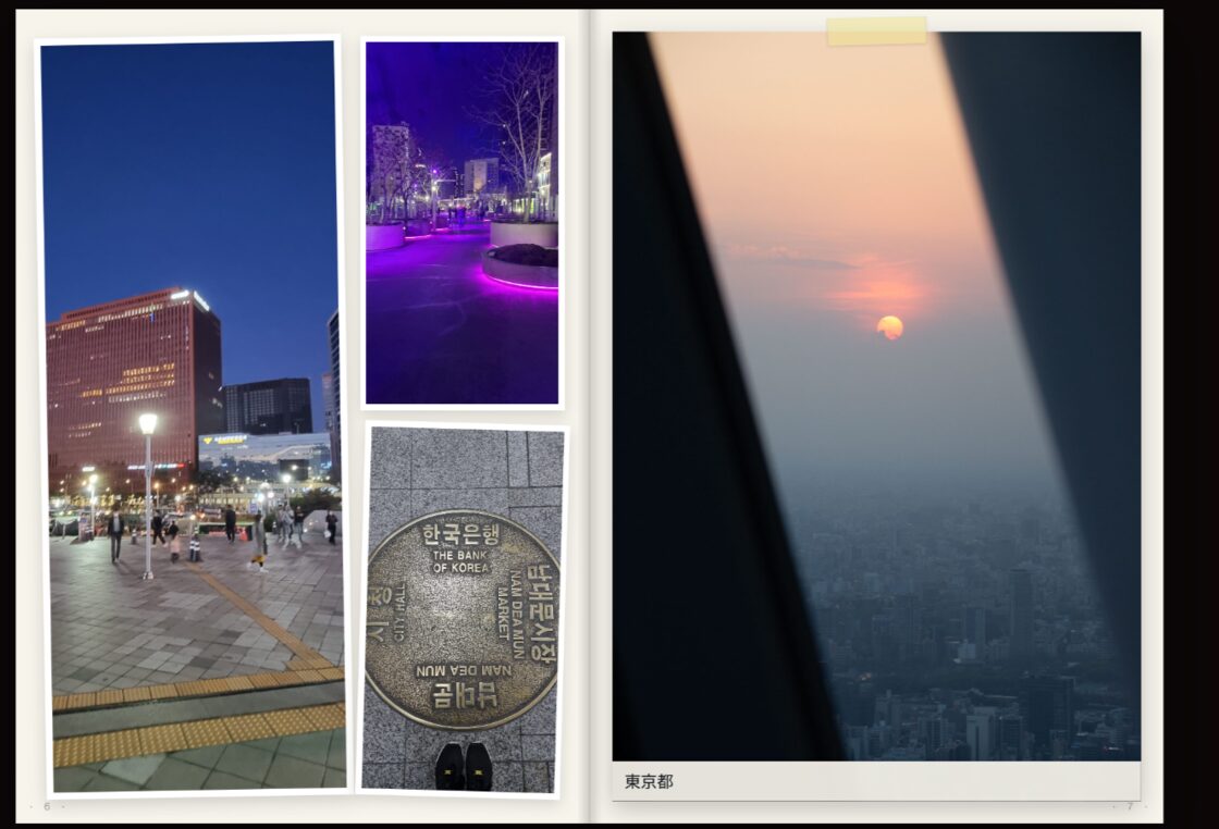 An open LiPro zine - a photo spread from a Japan trip